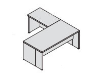 Стол руководителя с приставкой 155 232 П