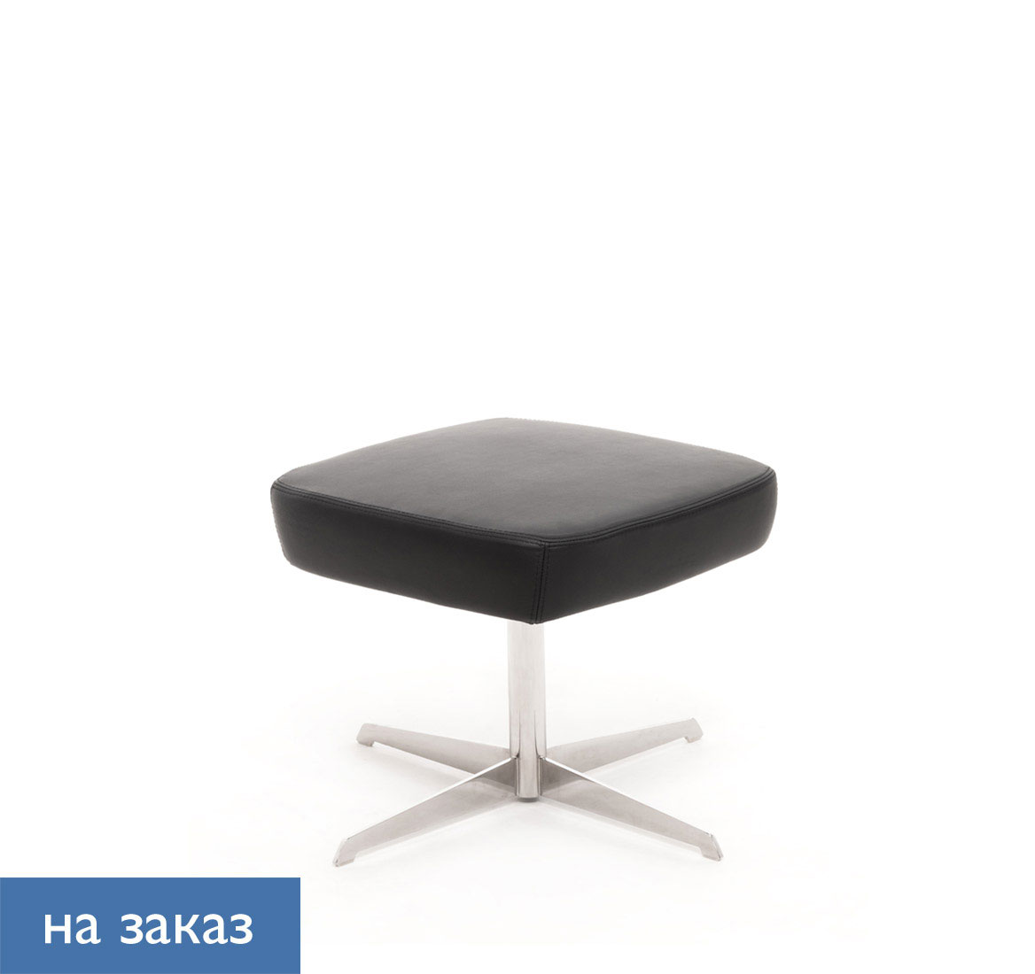 VENTO METAL ПУФ КОЖА Pouf R8 Dakota black