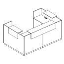 Стойка ресепшен П-образная А4 9878 БП/БП/БП