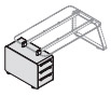 Тумба опорная с 3-мя выдвижными ящиками, с замком 
