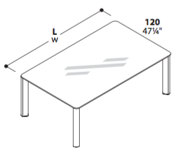 Стол для переговоров (h.g. white опоры) 161 903